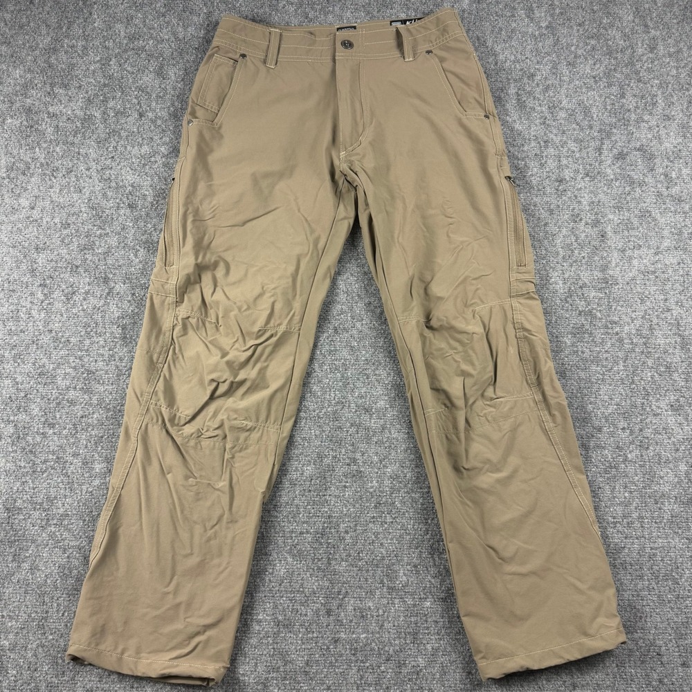 Kuhl Cargo Pants Mens 30x30 Brown Nylon Spandex Hiking‎ Outdoor Straight Leg